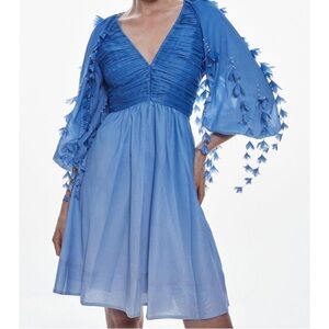 Karen Millen Blue Long Sleeve Dress